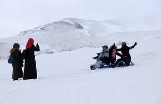 Zigana dağında kar kalınlığı 80 santimetreye...