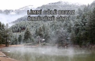 Limni Gölünde güneş beyaz örtünün üzerine...