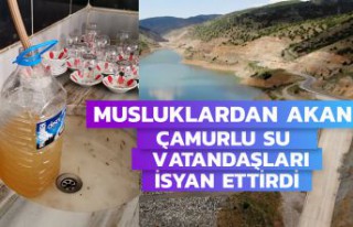 Musluklardan akan çamurlu su vatandaşları isyan...