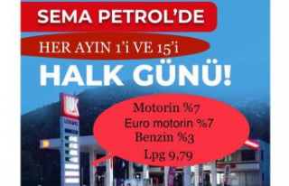 Sema Petrol’de dev akaryakıt indirimi