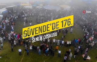 Güvende Yaylası'nda yoğun sis altında şenlik...