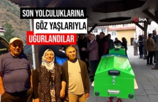 Gözyaşlarıyla son yolculuklarına uğurlandılar