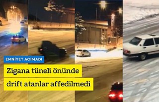 Zigana tüneli önünde drift atanlara ceza yağdı