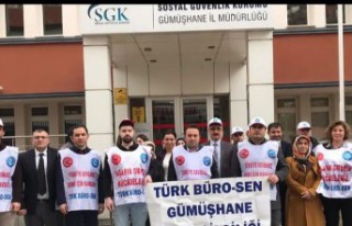 Türk Büro-Sen Sosyal Güvenlik Kurumu çalışanlarının...