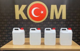 Gümüşhane’de 20 litre etil alkol ele geçirildi