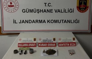 Jandarma, Trabzon’dan Gümüşhane’ye uyuşturucu...