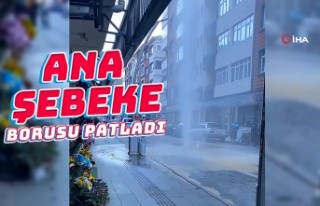 Gümüşhane’de su borusu patladı fışkıran suyun...