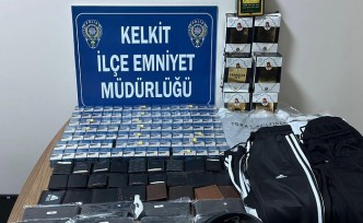 Kelkit’te yüzlerce paket kaçak sigara ele geçirildi