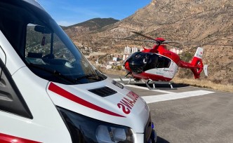 Ambulans helikopter 70 yaşındaki hasta için havalandı 