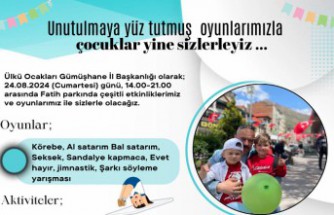 Çocuklar unutulmaya yüz tutmuş oyunlar oynayacak