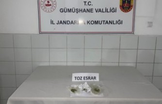 Kelkit’te 20 gram toz esrar ele geçirildi