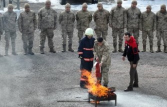 Jandarma’ya yangın eğitimi