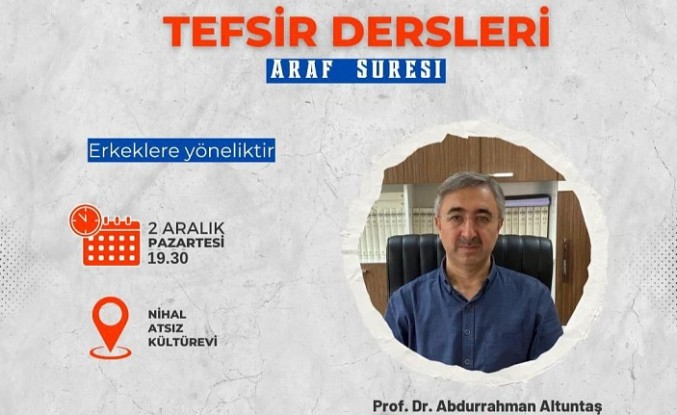 AGD'den tefsir, kitap ve sohbetlerle yeni program