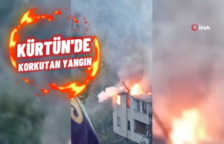 Kürtün'de korkutan yangın